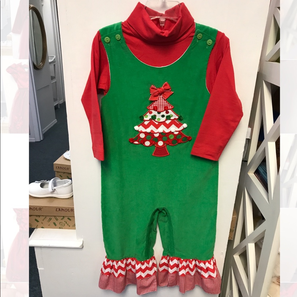Two piece Christmas jumper with red turtle neck