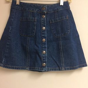 Pacsun Button Up Jean Skirt Size 24