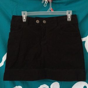 Eastern Mountain Sports Black corduroy miniskirt