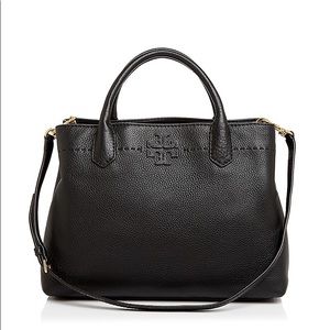New Tory burch McGraw triple compartment satchel