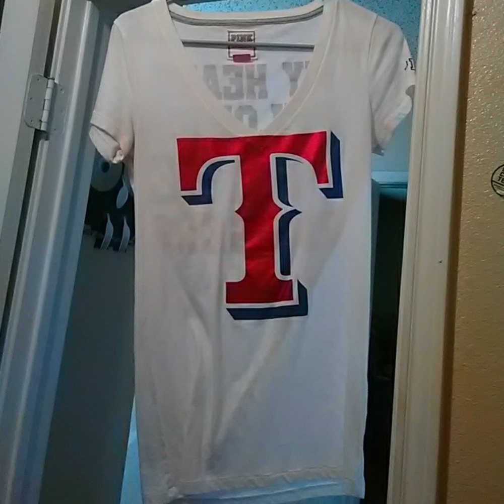 Pink Texas Rangers shirt