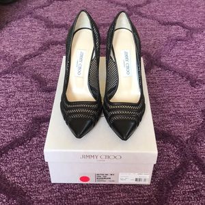 Jimmy Choo Black Hettie pump sz 38.5 EUC