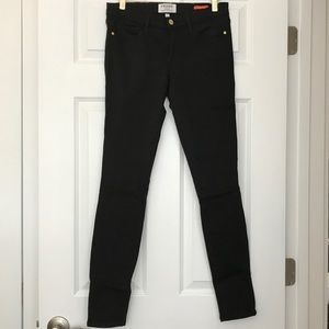 Frame Denim Lara Stone Black Skinny Jeans