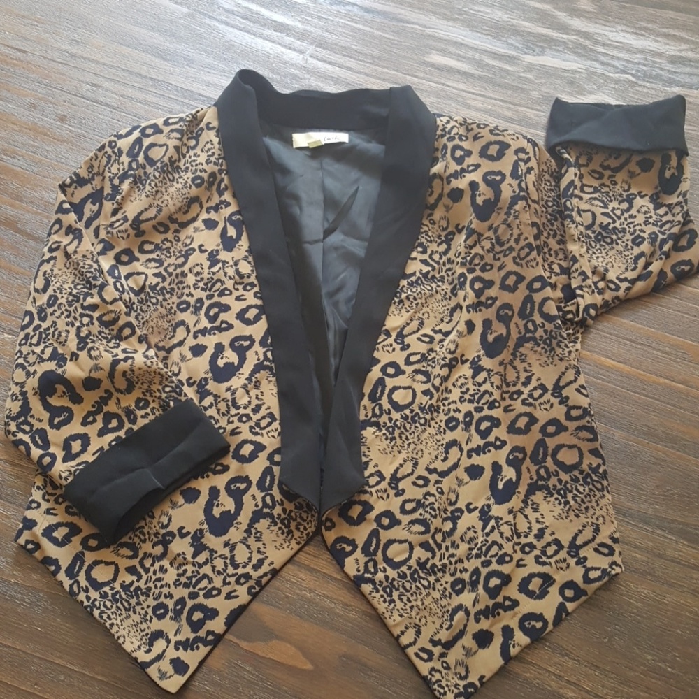 Jaguar print cardigan/blazer
