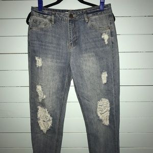 Forever 21 Life in Progress ripped jeans