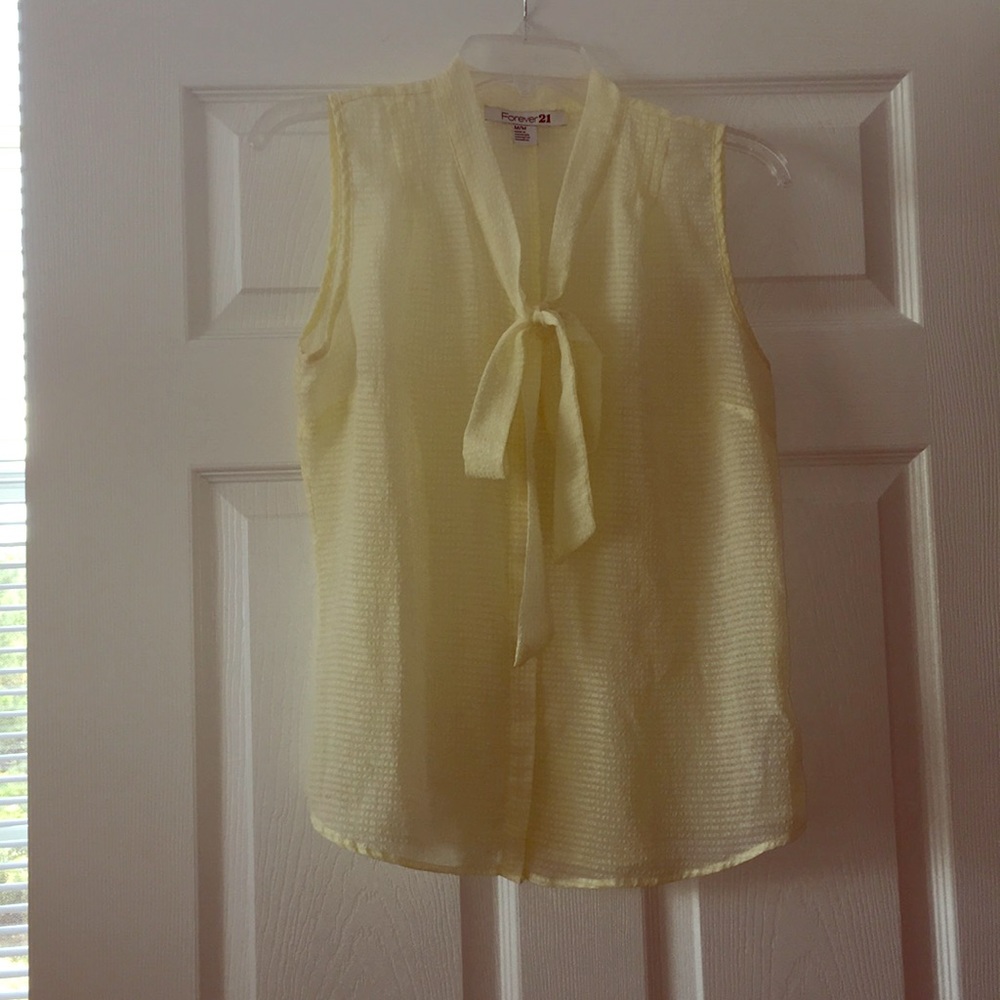 Light Yellow Sleeveless Blouse