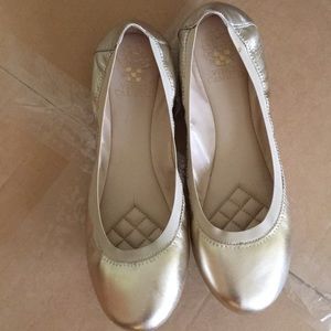 Gold metallic Vince camuto flats