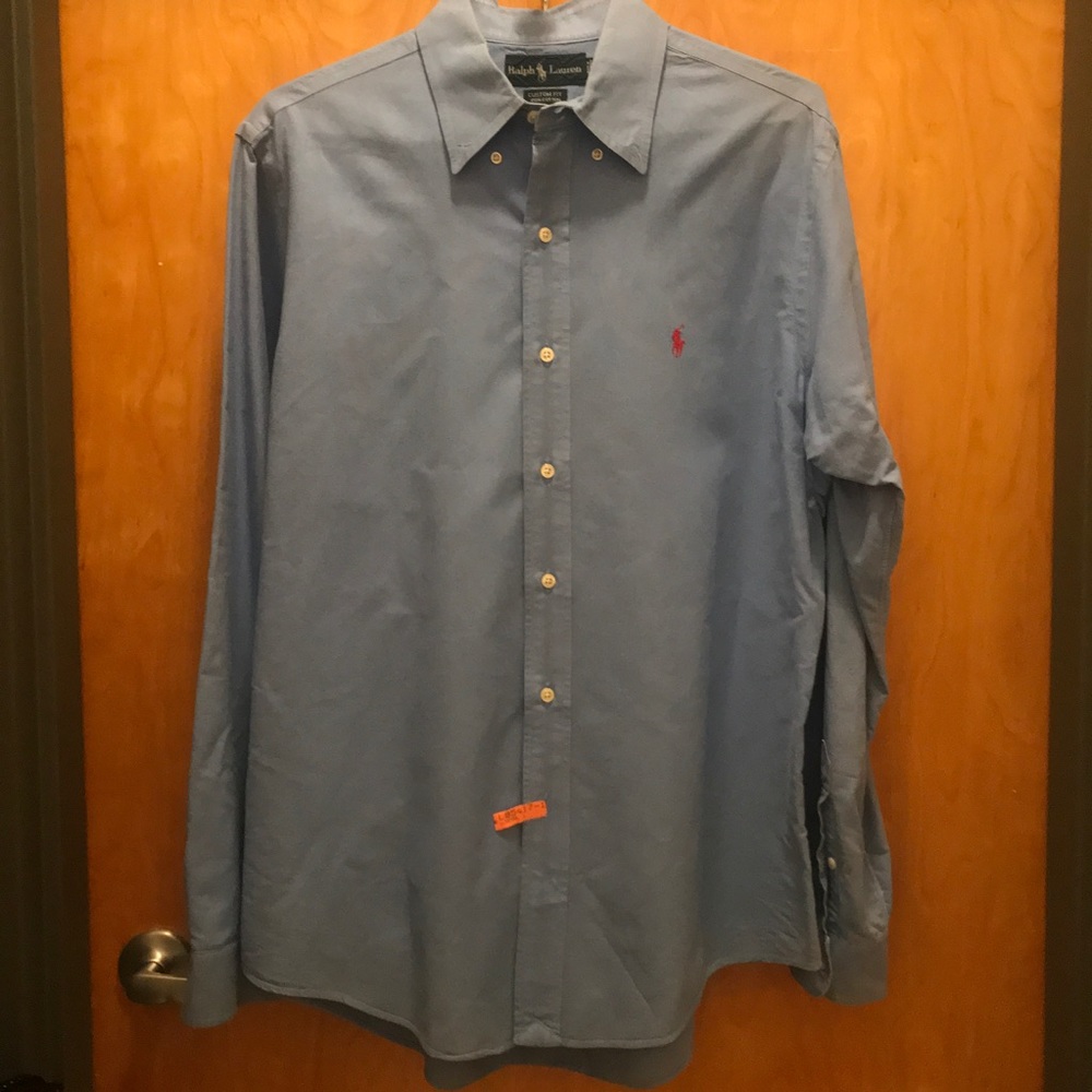 Large Blue Ralph Lauren Button Down Shirt
