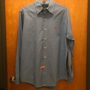 Large Blue Ralph Lauren Button Down Shirt