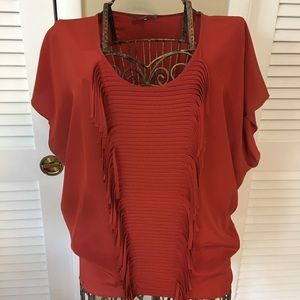 Sachin + Babi silk fringe top