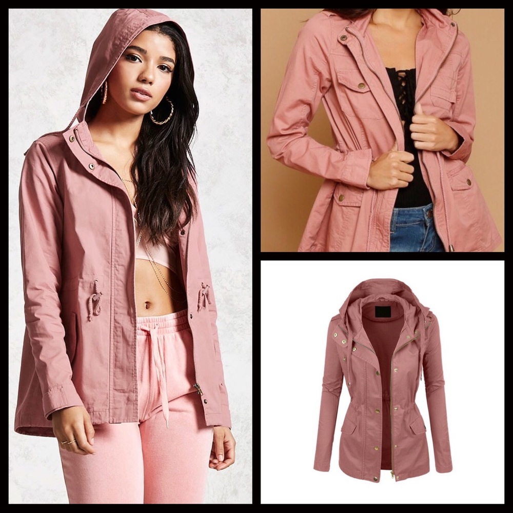 CLEARANCE-FIRM‼️5⭐️Mauve Utility Jacket - Picture 3 of 6