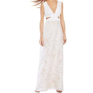 BCBG Max Azria Marilyne Lace Cutout Evening Dress
