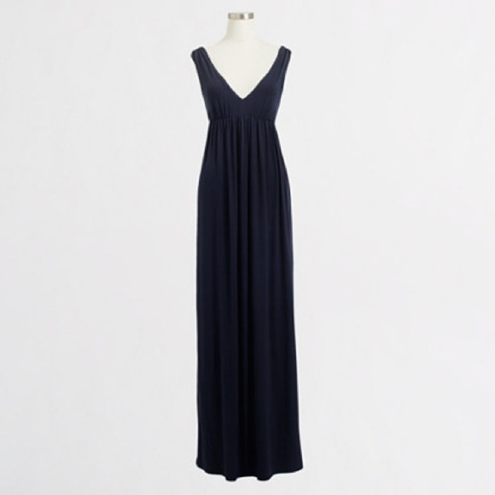 Black v neck j crew maxi dress