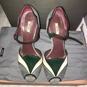 Miu Miu 5K6406 CAMOSCIO COLOUR ALLORO SHOES Sz. 6 Miu Miu 5K6406 CAMOSCIO COLOUR ALLORO SHOES Sz. 6