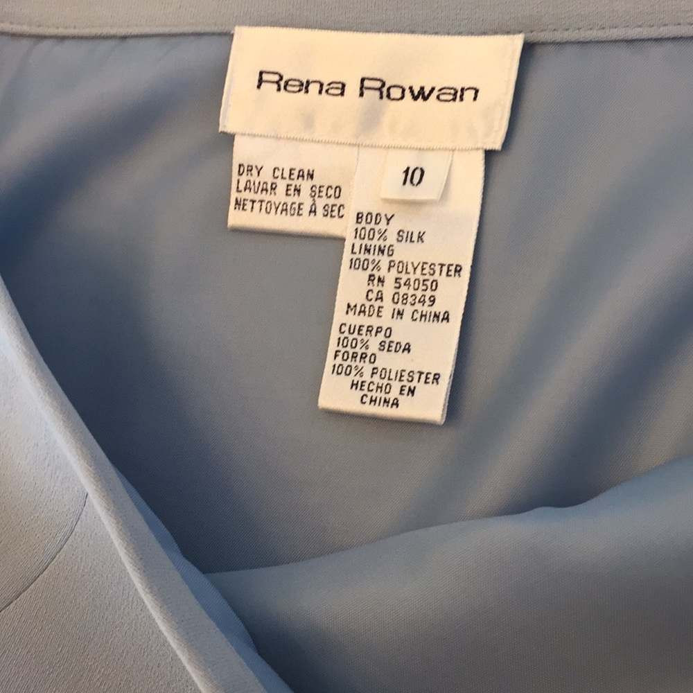RENA ROWAN Light Blue Skirt (Size: 10) - Picture 2 of 3