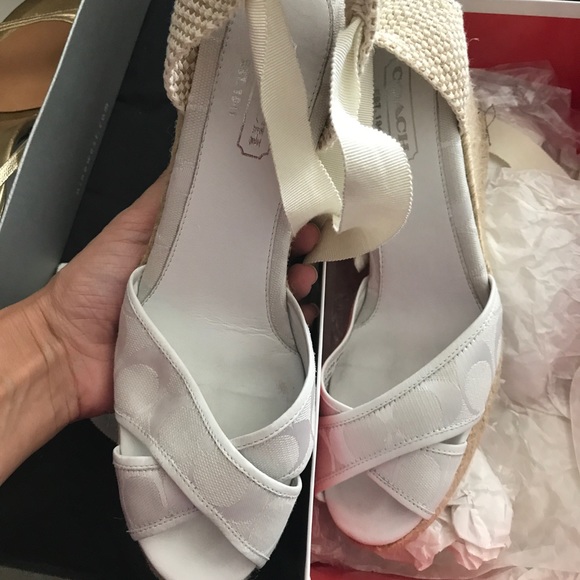 LIKE NEW Coach Mila Wedges size 9 - Picture 2 of 3