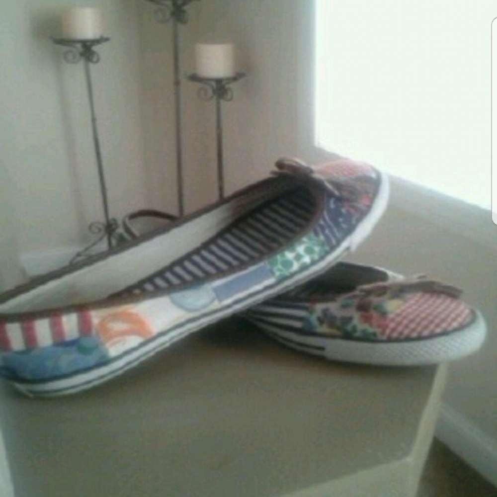 Coach patchwork slip ons