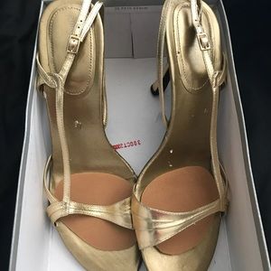 Nine West gold heels 9.5
