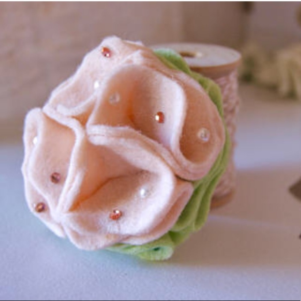 Pink Peony Hair Clip