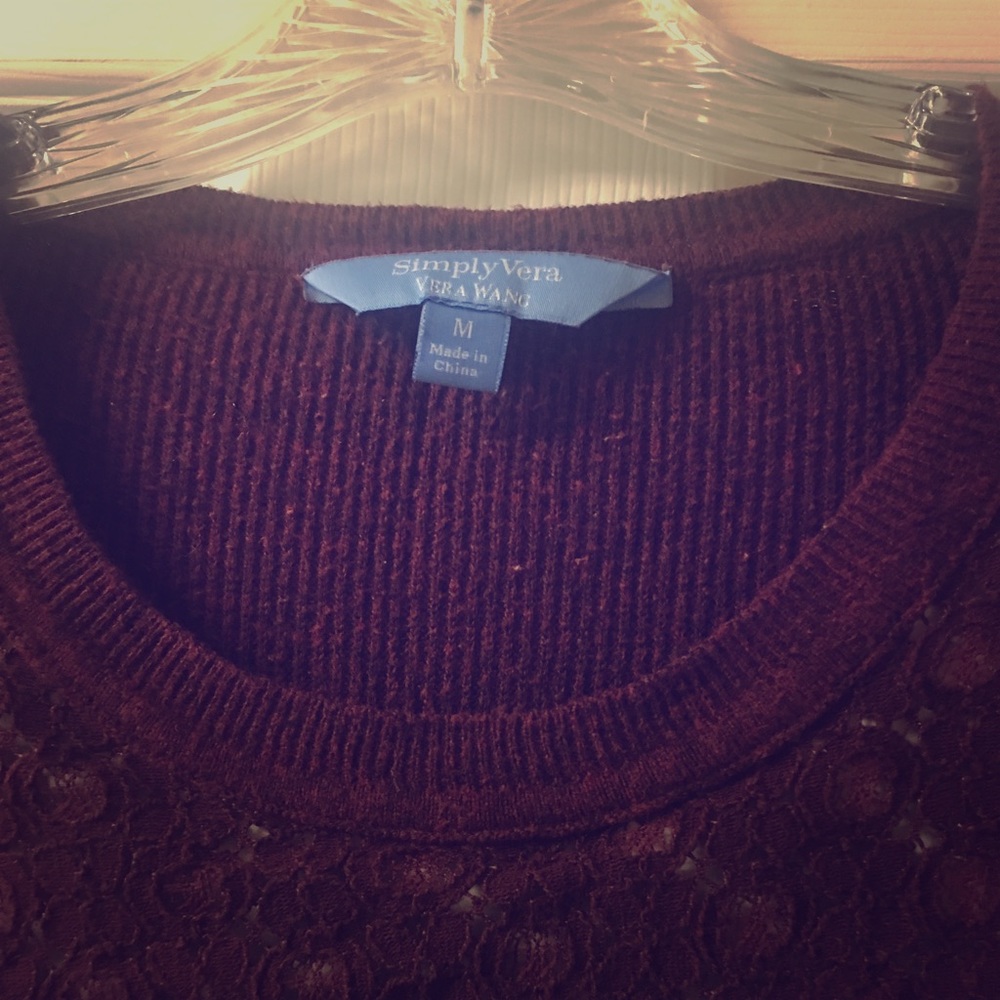 Burgundy Vera Wang sweater