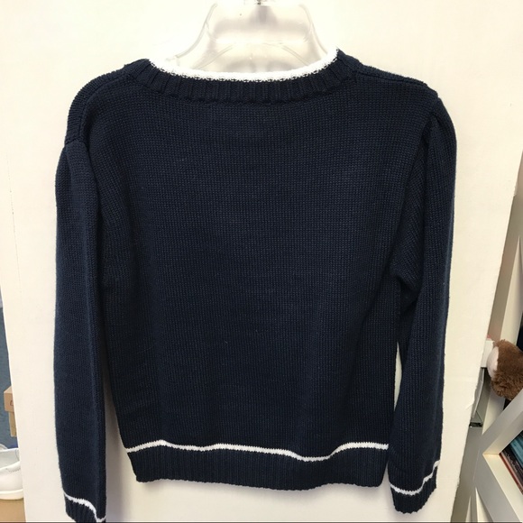 Navy sweater with apple on the front - Picture 3 of 3
