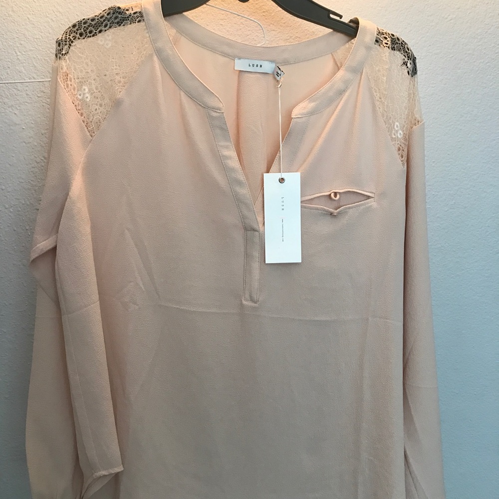 NEW Lush silky blouse Size L