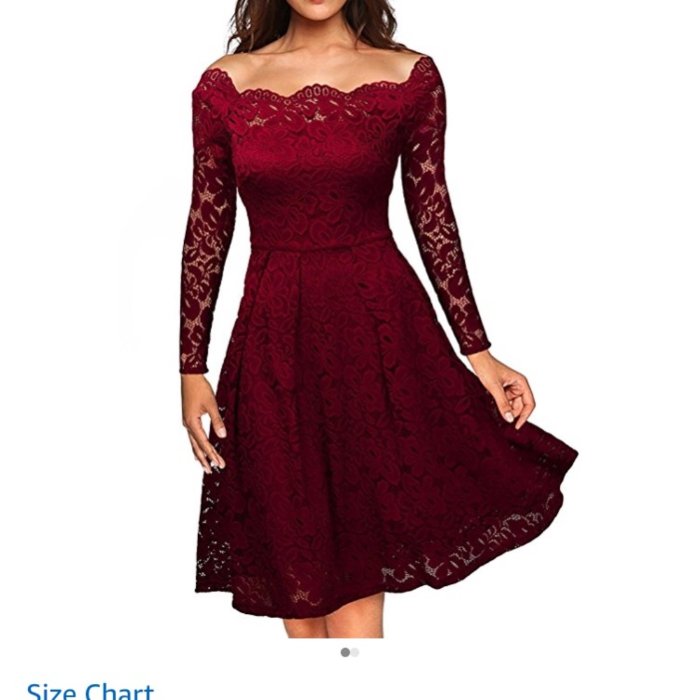 Vintage Floral Off Shoulder Lace Long Sleeve