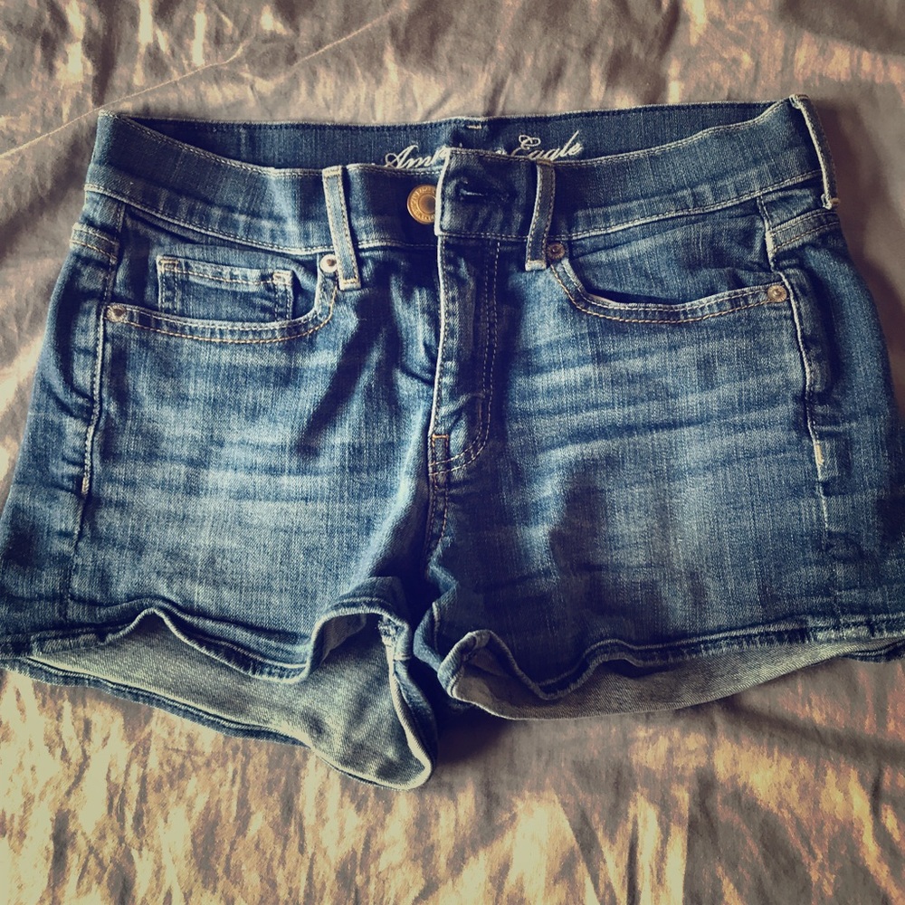 High waisted shorts.