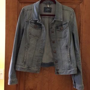 Loft light blue jean jacket