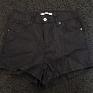 Brand Melville high waisted black shine shorts