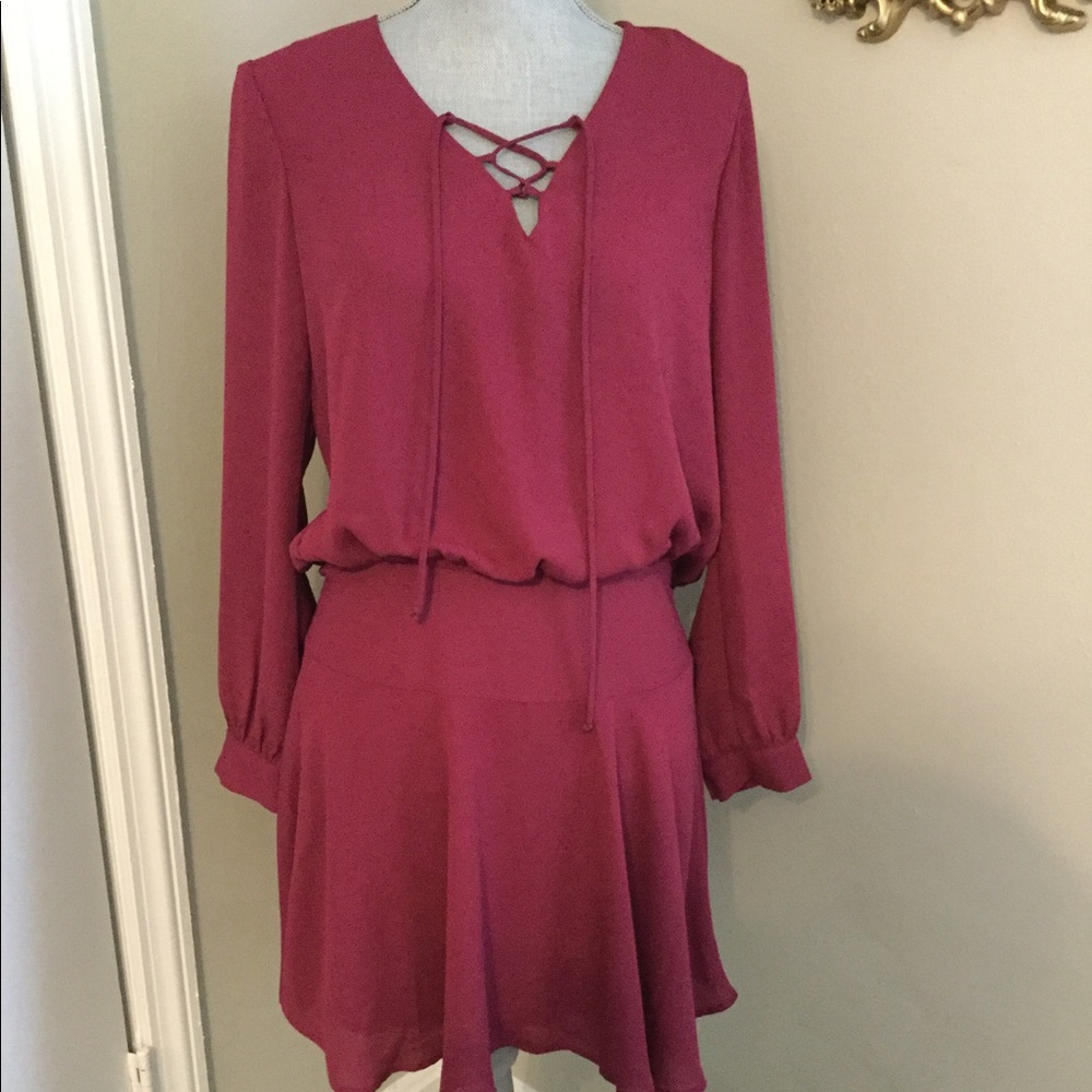 Ruby lace up mini dress