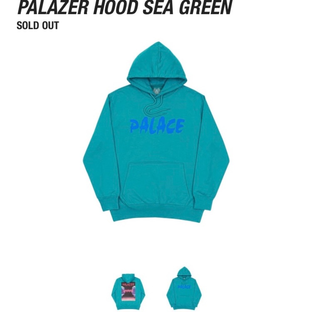 Palace Palazer Hoodie Sea Green Size Medium