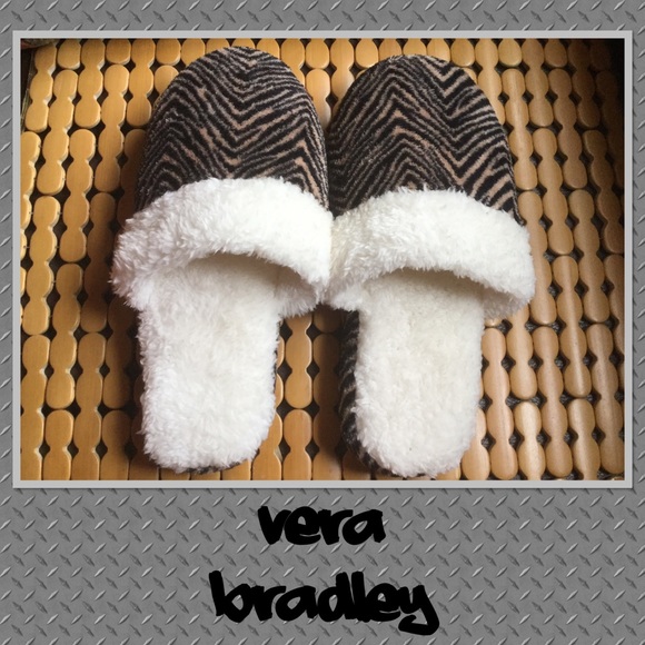 Vera Bradley Shoes - Last pair Vera Bradley zebra printed slippers