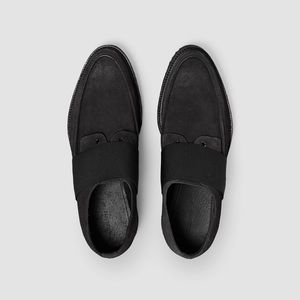 All Saints Men's Gray suede "Bind" Shoe/Creeper