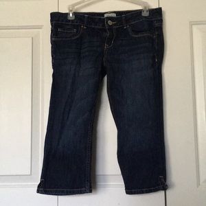 dark wash aeropostale capris