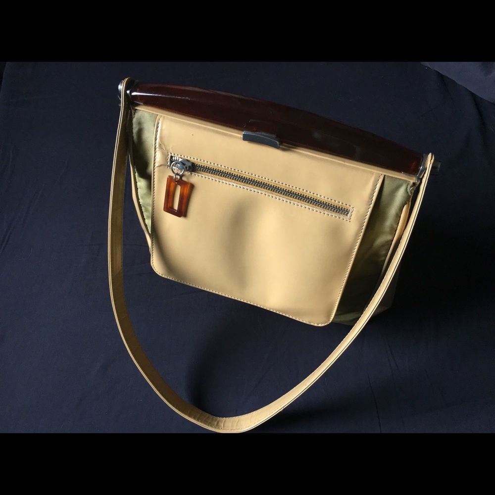 Suarez Handbag Patent Leather Nylon Tortoise Shell