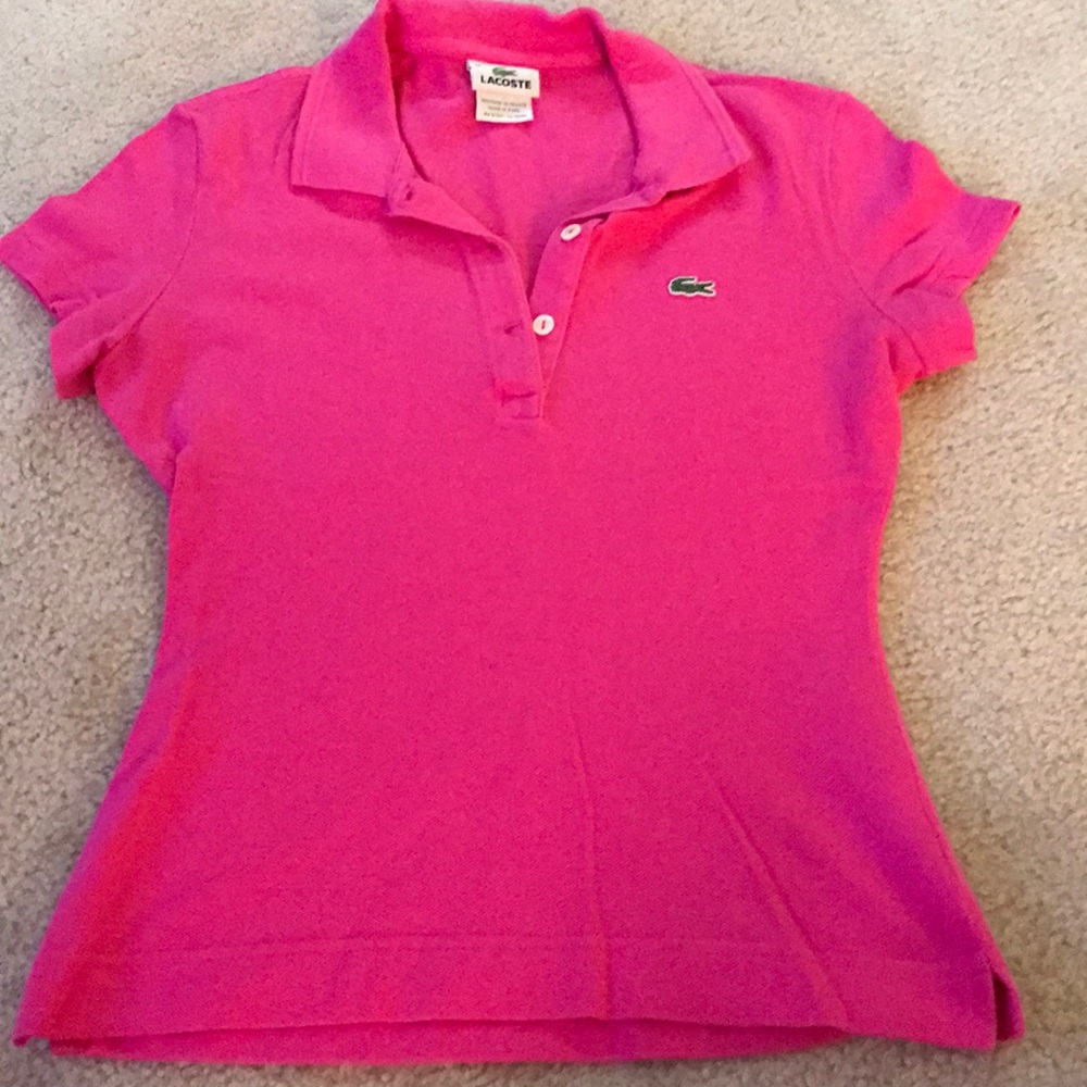Lacoste Hot Pink Polo size 40