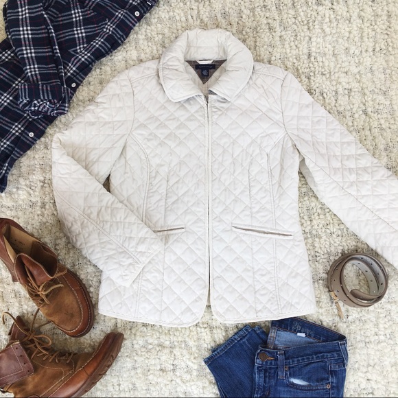 Tommy Hilfiger Jackets & Blazers - Tommy Hilfiger white diamond quilted jacket/coat