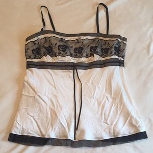 Ann Taylor Top Size 10 white and black