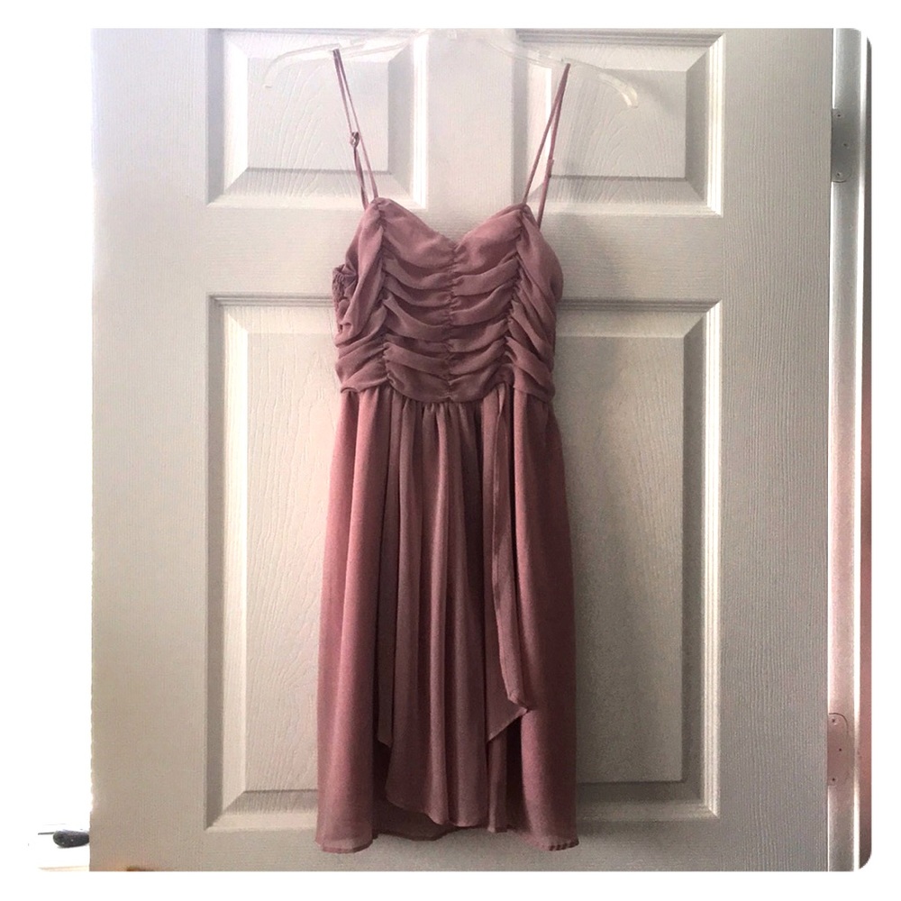 Pale pink chiffon dress