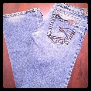 Women's silver jeans like new