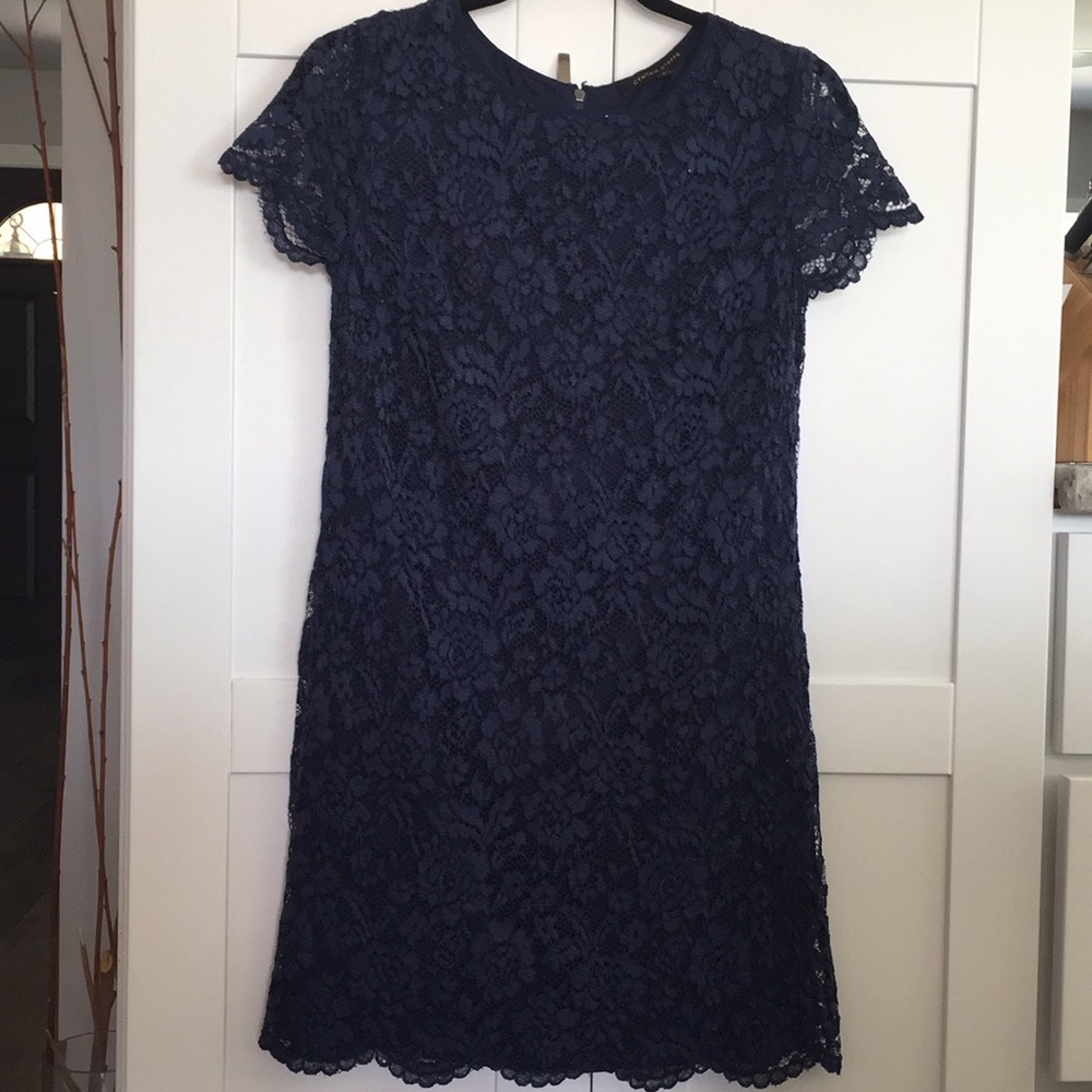 Navy lace Cynthia Steffe cocktail dress