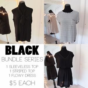 SALE! Now only $10! Black Tops and Dress Bundle