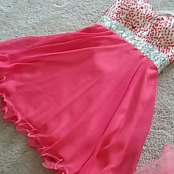 Pink One-Shoulder Homecoming/Prom Dress - Picture 5 of 5