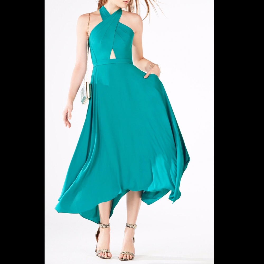 New BCBGMAXAZRIA ANNMARIE dress - emerald green.