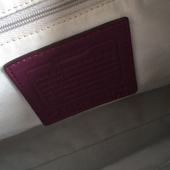 Deep Raspberry Coach Purse - Picture 2 of 3