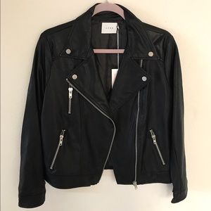 BNWT Lush Black Moto Leather Jacket