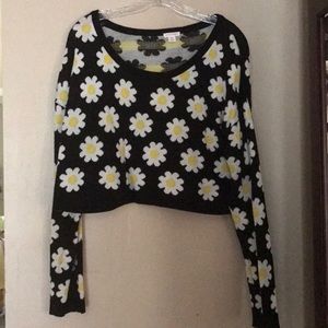 Sunflower crop Top Sweater