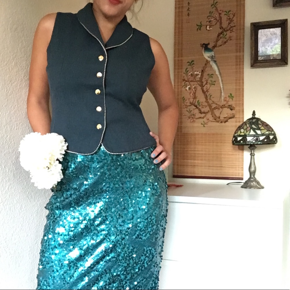 Ka Lai Tessile Italy Button Up Vest Dark Green