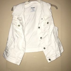 White Denim Vest